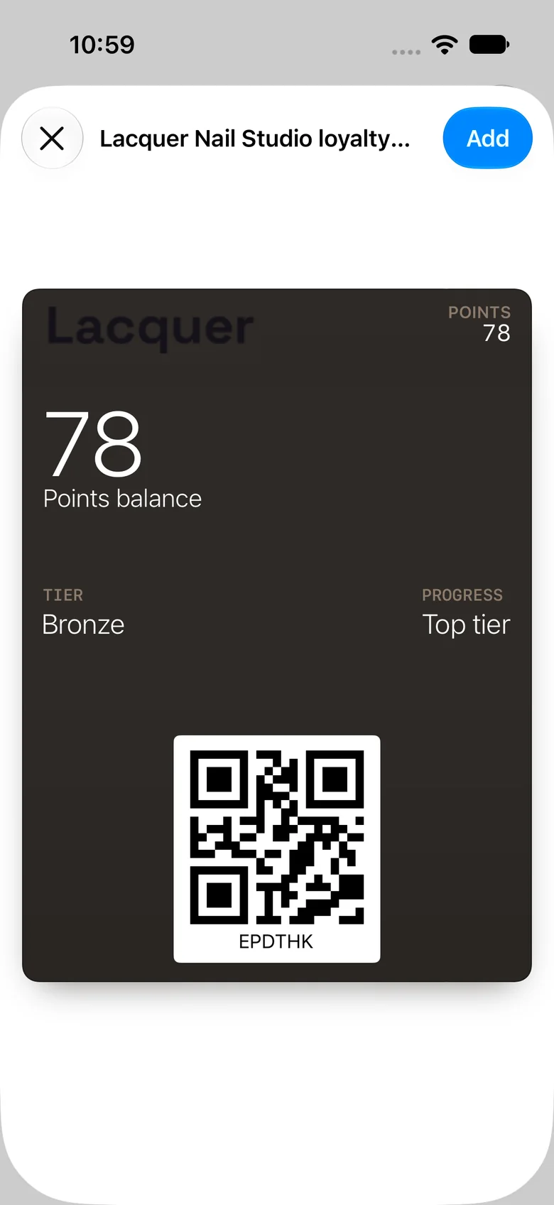 Apple Wallet pass